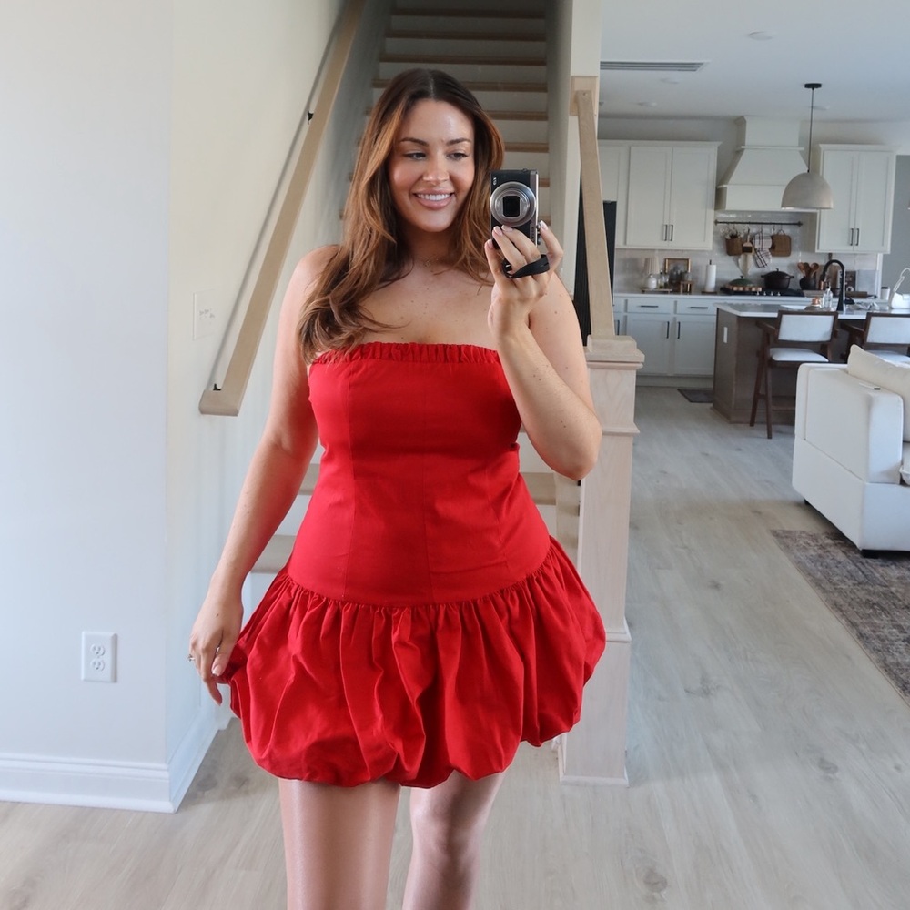 ASOS Red Bubble Mini Dress